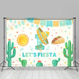 Allenjoy Green Theme Lets Fiesta Taco Happy Holiday Backdrop