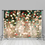 Allenjoy Green White Bokeh Light Glitter Christmas Backdrop