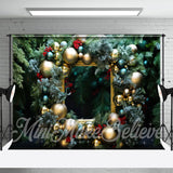 Allenjoy Greenery Balloon Picture Frame Christmas Backdrop