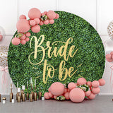 Allenjoy Greenery Leaves Round Bridal Shower Backdrop Cover