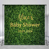 Allenjoy Greenery Personalized Text Baby Shower Backdrop