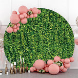 Allenjoy Greeny Leaves Custom Circle Wedding Party Backdrop