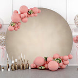 Allenjoy Grey White Gradient Round Birthday Party Backdrop