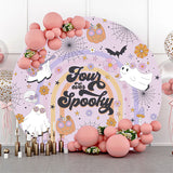 Allenjoy Halloween Four Ever Spooky Round Birthday Backdrop