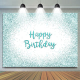 Allenjoy Happy Birthday Mint Green Glitter Bokeh Backdrop For Party