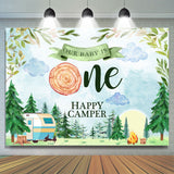 Allenjoy Happy Camper For First Birthday Cute Backdrop