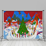 Allenjoy Happy Holiday Fiesta Whoville Christmas Backdrop