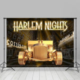 Allenjoy Harlem Night Gold Vintage Car Party Backdrop Photo