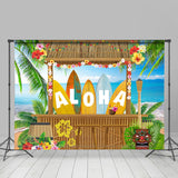 Allenjoy Hawaii Beach Aloha Luau Summer Dance Party Backdrop