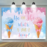 Allenjoy He Or She What Is The Scoop Cute Baby Shower Backdrop