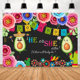 Allenjoy He Or She What Will Baby Be Avocado Baby Shower Backdrop