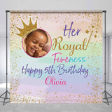 Allenjoy Her Royal Fiveness 5Th Custom Birthday Backdrop