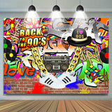 Allenjoy Hip Hop Back To The 90S Birthday Backdrop For Party