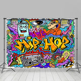 Allenjoy Hip Hop Colorful Graffiti Doodle Art Party Backdrop