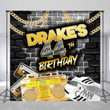 Allenjoy Hip Hop Style Brick Wall Custom 44Th Birthday Backdrop