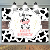 Allenjoy Holy Cow Western Theme Happy Birthday Backdrop For Girl