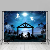 Allenjoy Holy Light Jesus Night Star Angel Christmas Backdrop