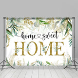 Allenjoy Home Sweet Green Leaves Gold Backdrops For Party