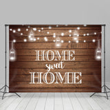 Allenjoy Home Sweet Home And Glitter Light Housewarming Backdrop