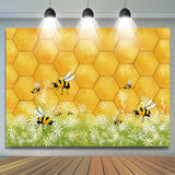 Allenjoy Honey Bee Newborn Baby Shower Backdrop For Photo