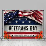 Allenjoy Honoring All Who Served Usa Veterans Day Backdrop