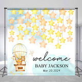 Allenjoy Hot Air Balloon Star Custom Baby Shower Backdrop