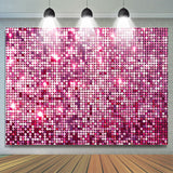 Allenjoy Hot Pink Bokeh Glitter Happy Birthday Party Backdrop