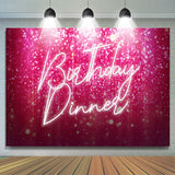 Allenjoy Hot Pink Bokeh Happy Birthday Dinner Party Backdrop