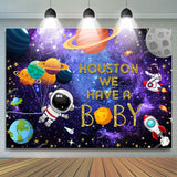 Allenjoy Houston We Have A Baby Universe Gender Reveal Backdrop