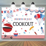 Allenjoy Independence Day Cookout Bbq Party Banner Backdrop