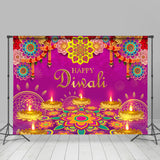 Allenjoy India Diwali Candle Burning Lights Festival Backdrop