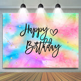 Allenjoy Iridescent Dots Birthday Party Backdrop Girl