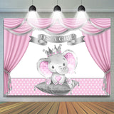 Allenjoy It Is A Girl Baby Elephant Baby Shower Background