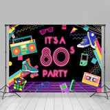 Allenjoy Its A 80S Party Neon Lights 80S Theme Dance Backdrop