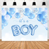 Allenjoy Its A Boy Blue Balloons Theme Baby Shower Backdrop