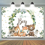 Allenjoy Its A Boy Safari Plants Animals Baby Shower Backdrop