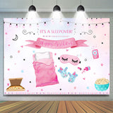 Allenjoy Its A Sleepover Pink Happy Birthday Backdrop For Girl