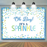 Allenjoy Its A Sprinkle Blue Dots Baby Shower Backdrop