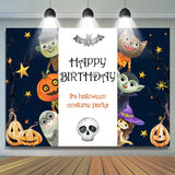 Allenjoy Its Halloween Costume Party Happy Birthday Backdrop