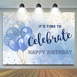 Allenjoy Its Time To Celebrate Blue Balloon Birthday Backdrop