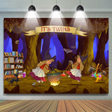 Allenjoy Its Twins Witches In The Cave Baby Shower Backdrop