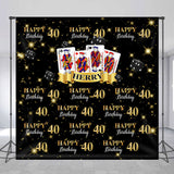 Allenjoy Jack Cards Las Vegas Custom Birthday Repeat Backdrop