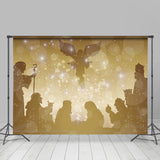 Allenjoy Jesus Themed Bokeh Merry Christmas Holiday Backdrop