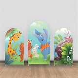 Allenjoy Jungle Safari Animals Arch Backdrop Kit Party