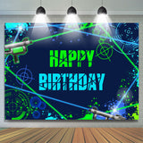 Allenjoy Laser Shooting Game On Happy Birthday Backdrop