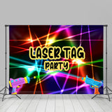 Allenjoy Laser Tag Party Colorful And Lovely Backdrop For Kids