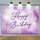 Allenjoy Lavender Gold Watercolor Happy Birthday Backdrop