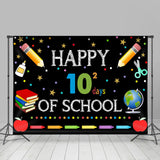 Allenjoy Learning Tools Black 100Days Back To School Backdrop