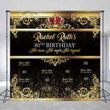 Allenjoy Legend Gold Step And Repeat Custom Birthday Backdrop