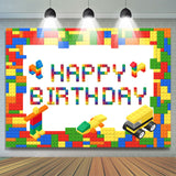 Allenjoy Lego Toy Bricks Colored Backdrop Birthday Party